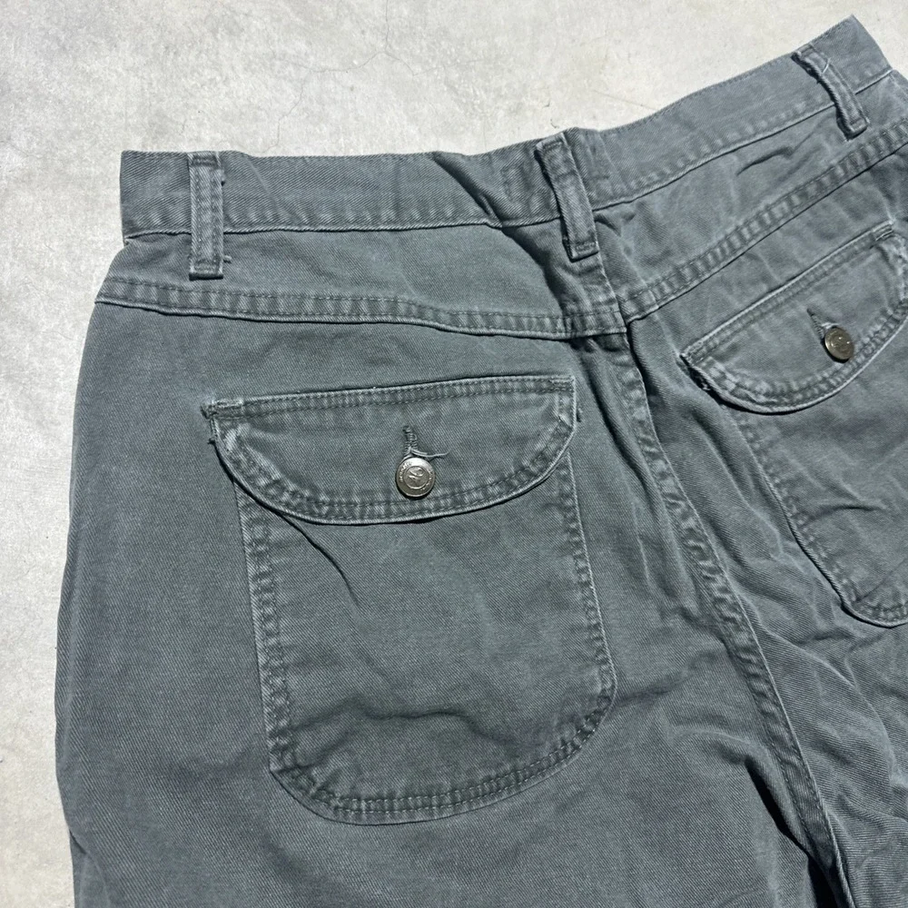 1990s Wrangler Jean Shorts Vintage Green Mom Shorts Size 16 Cotton USA Made